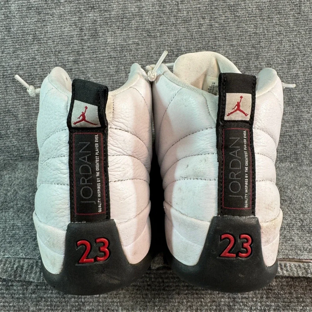 Air Jordan 12 Retro Taxi White Black Red 130690-125 Mens 10 Basketball Shoes